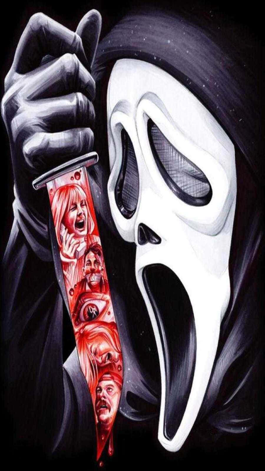 Dark Ghostface Aesthetic Wallpaper Wallpaper