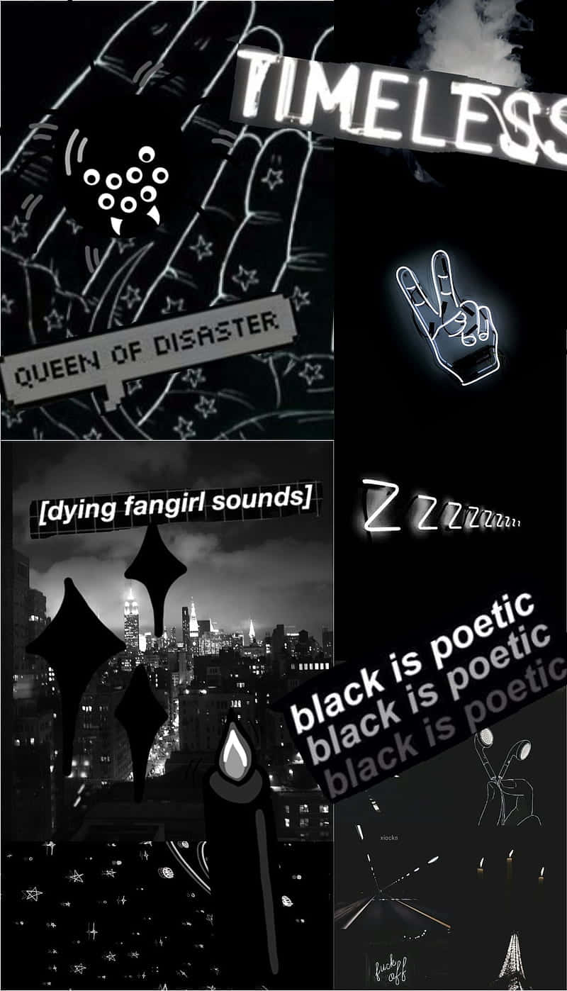 Dark_ Gothic_ Aesthetic_ Collage Wallpaper