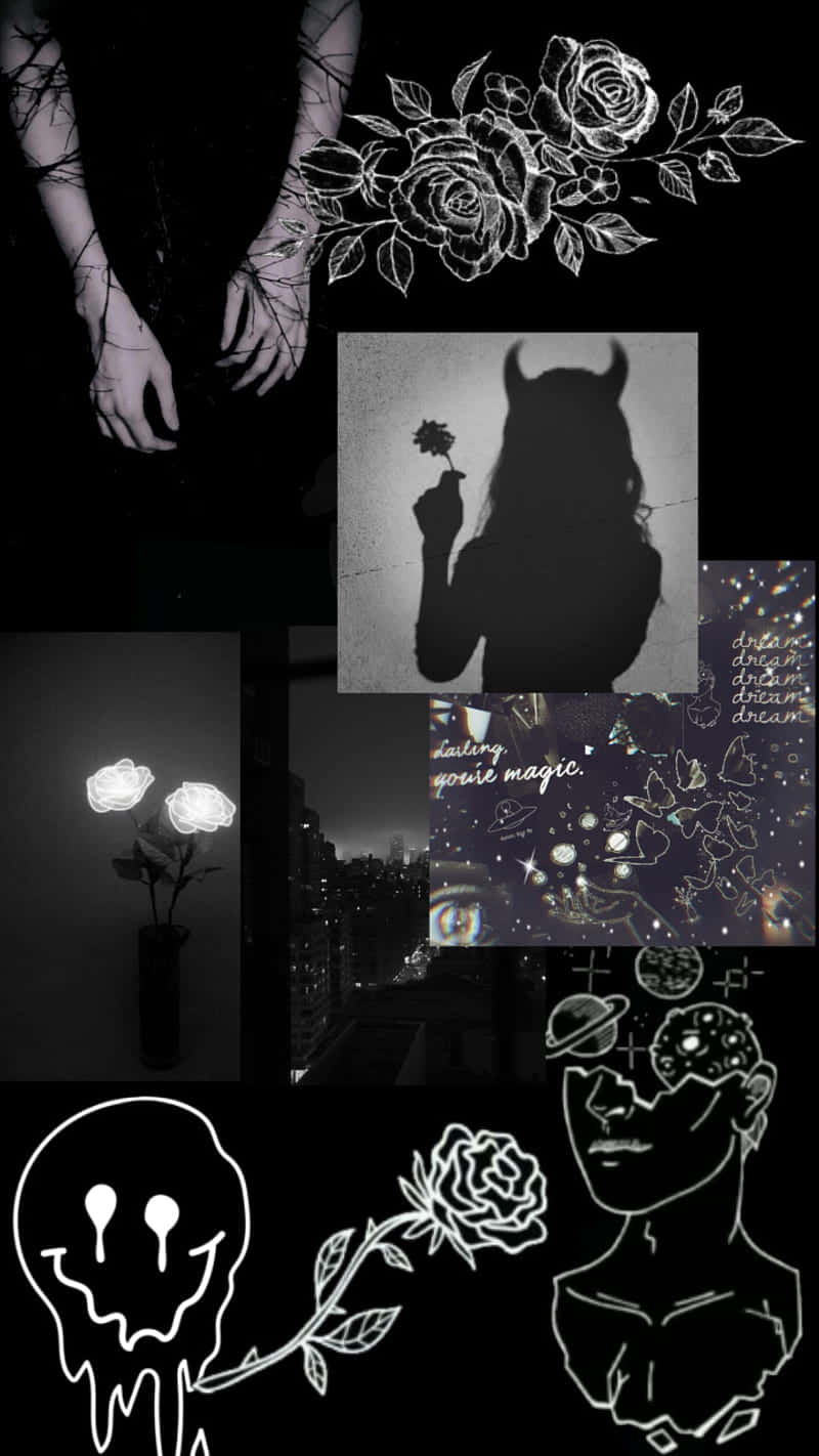 Dark_ Gothic_ Collage_ Aesthetic.jpg Wallpaper