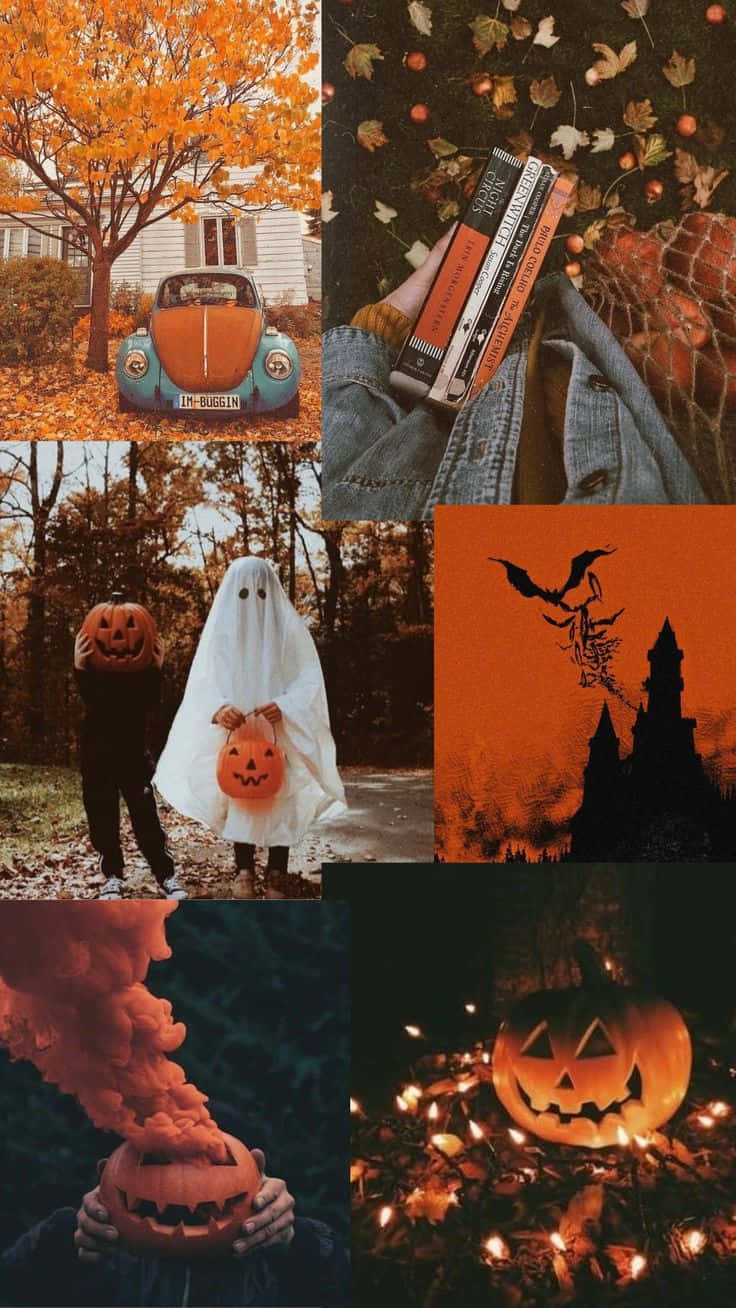 Dark Halloween Collage Aesthetic.jpg Wallpaper