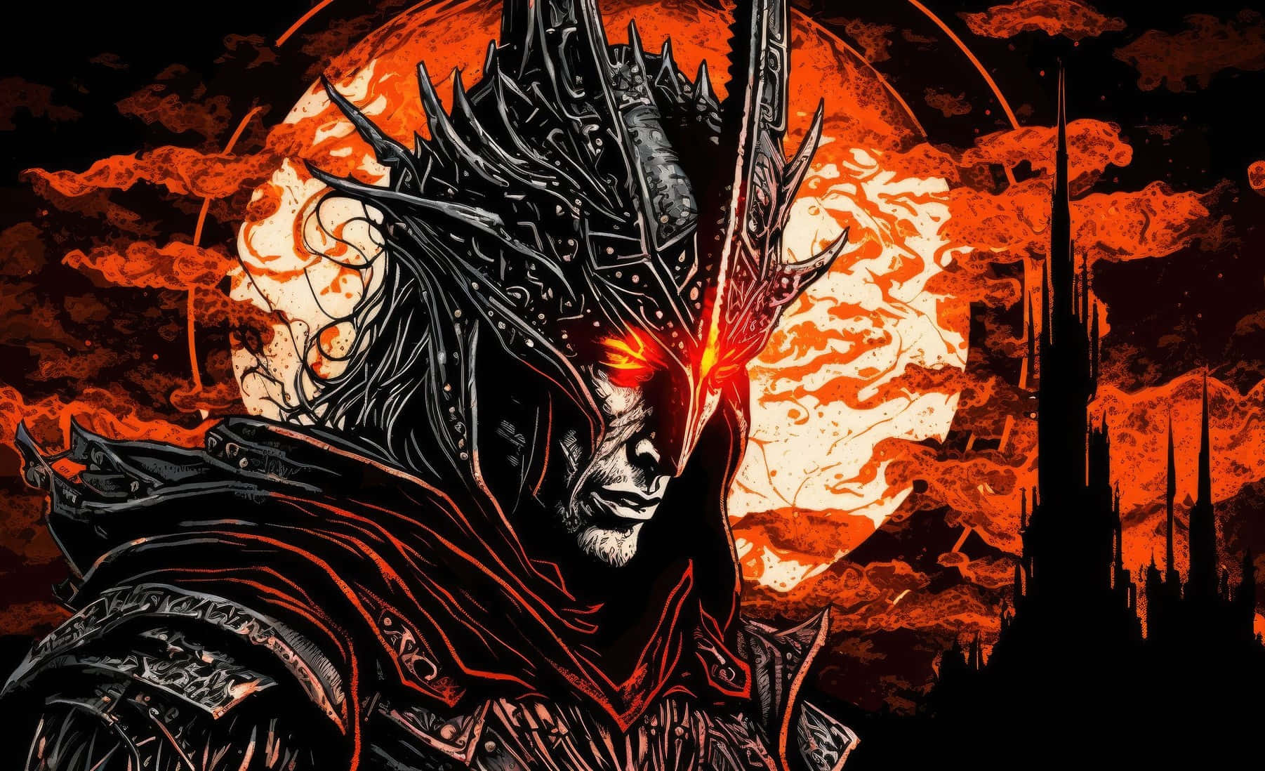 Dark Lord Sauron Artwork Wallpaper