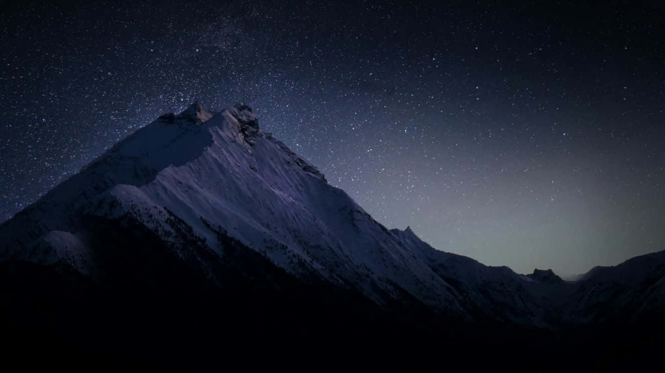 Dark Mountain Landscape At Dusk Wallpaper