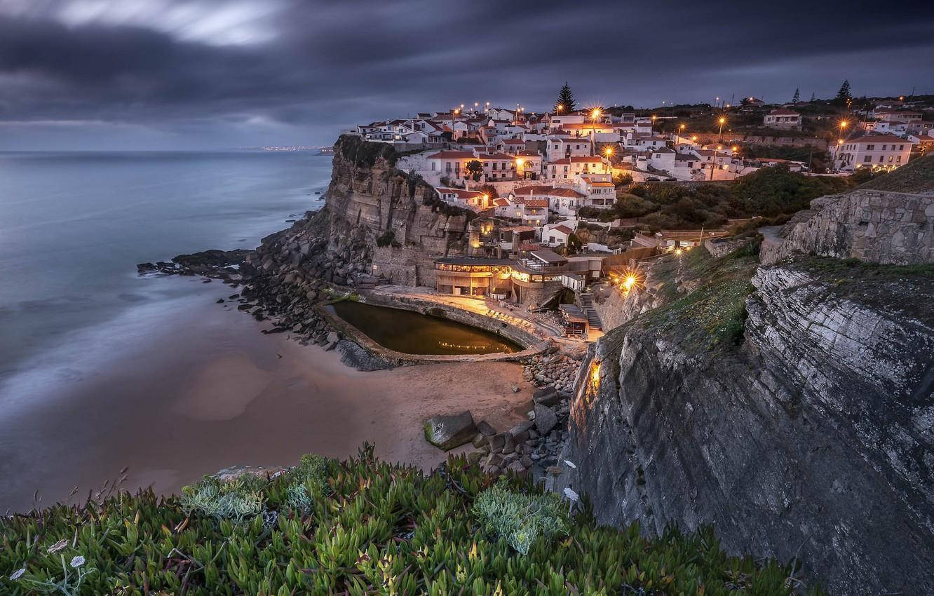 Dark Night Azenha Do Mar Sintra Wallpaper