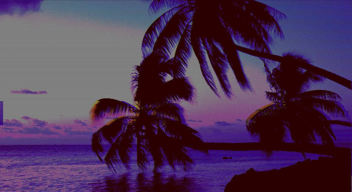 Dark Palm Trees Aesthetic Wallpaper