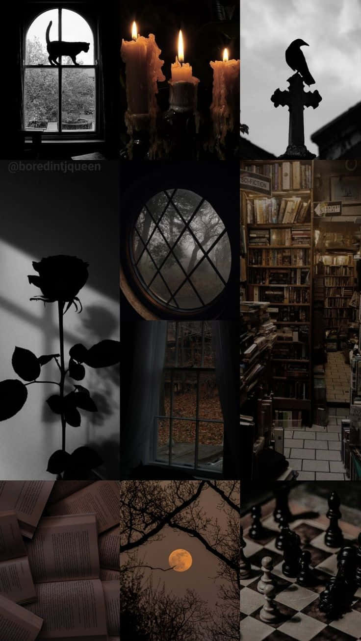 Dark_ Romance_ Aesthetic_ Collage.jpg Wallpaper