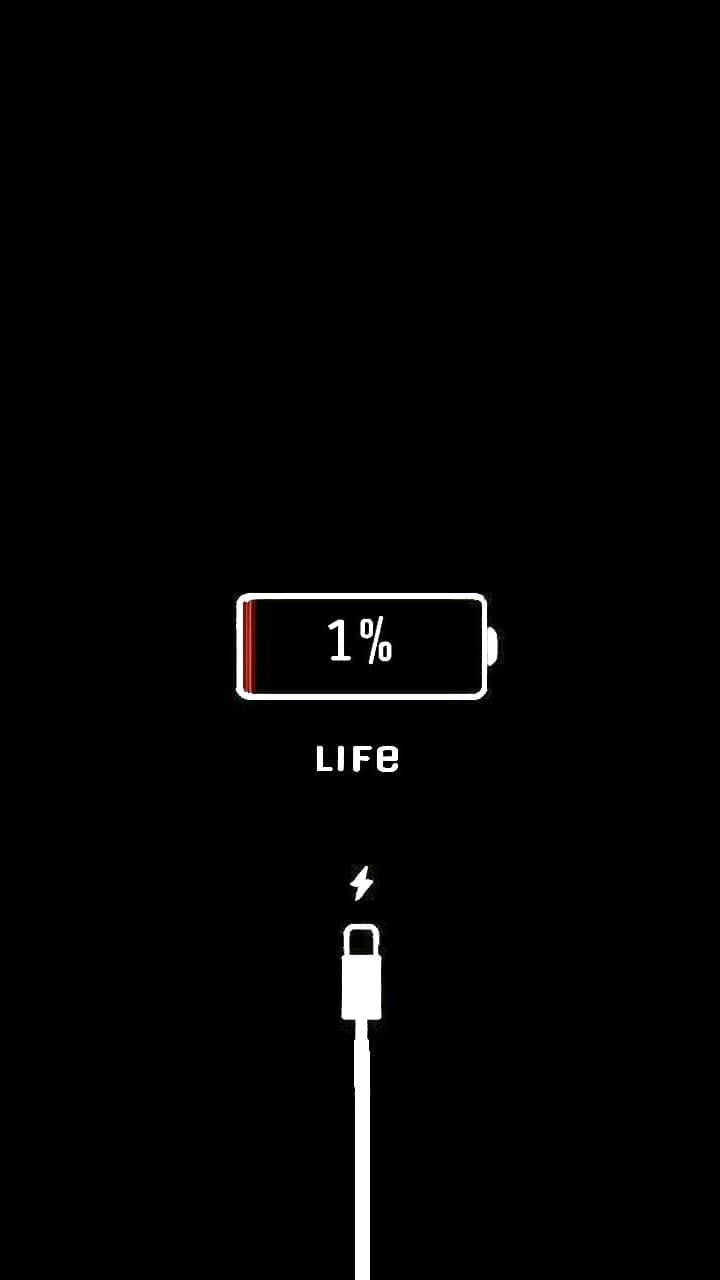 Dark Sad Low Battery Life Wallpaper