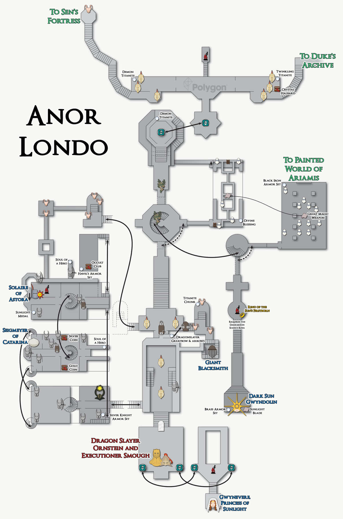 Dark Souls Anor Londo Map Wallpaper