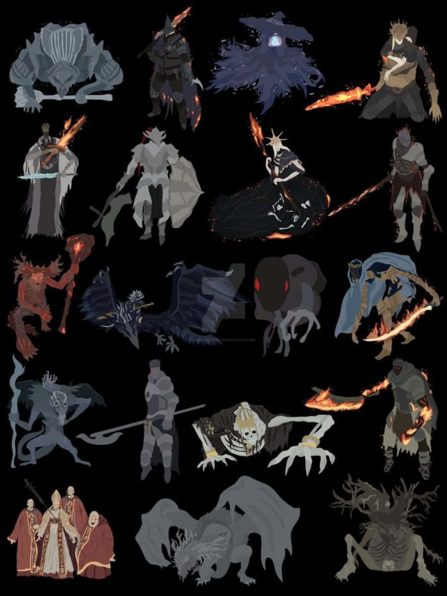 Dark Souls Boss Collage Wallpaper