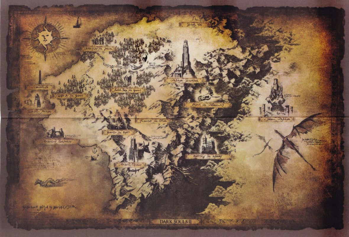 Dark Souls I I Game Map Artwork Wallpaper