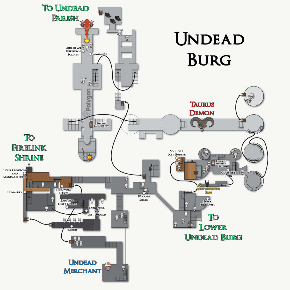 Dark Souls Undead Burg Map Wallpaper