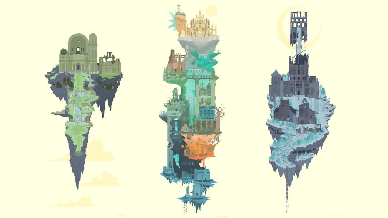 Dark Souls Vertical Map Art Wallpaper