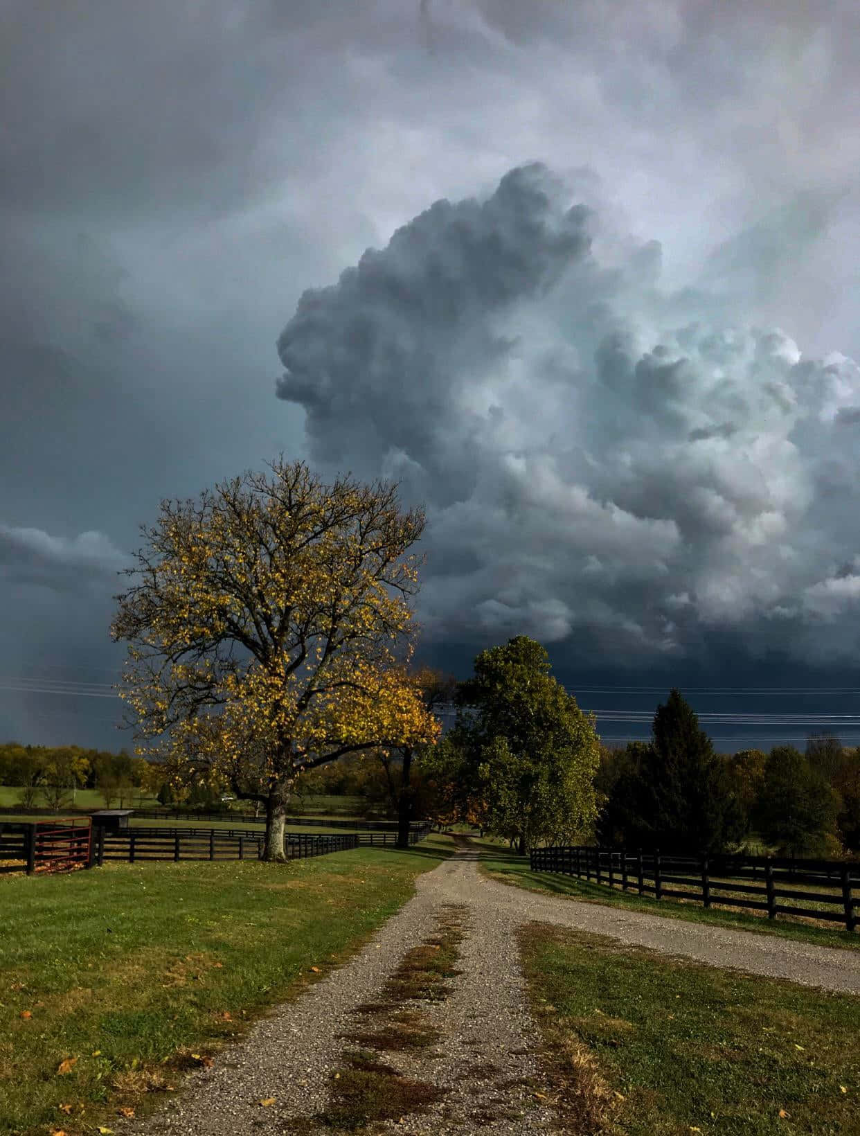 Dark Storm Brewing Over The Horizon Wallpaper