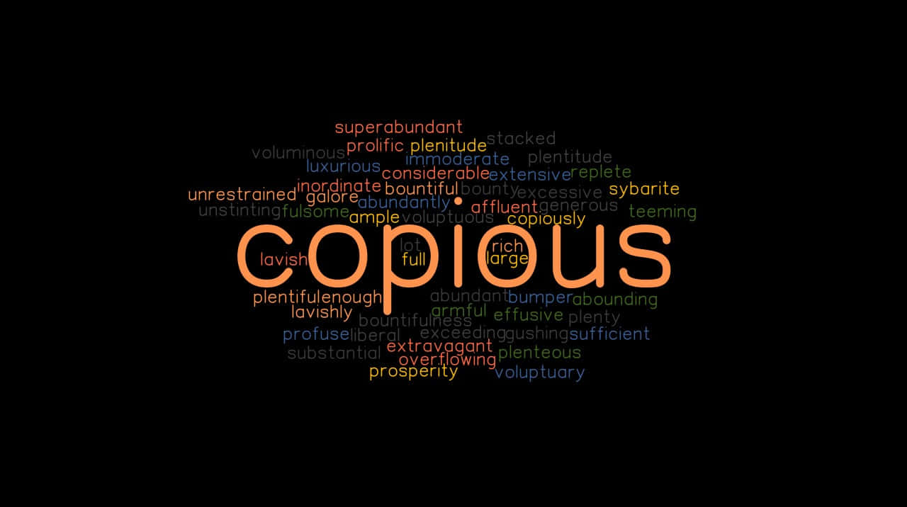 Dark Theme Copious Word Cloud Wallpaper