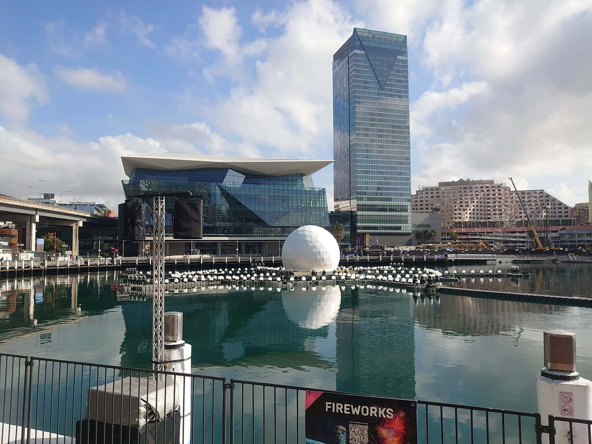 Darling Harbor Sydney Convention Center Skyline Wallpaper