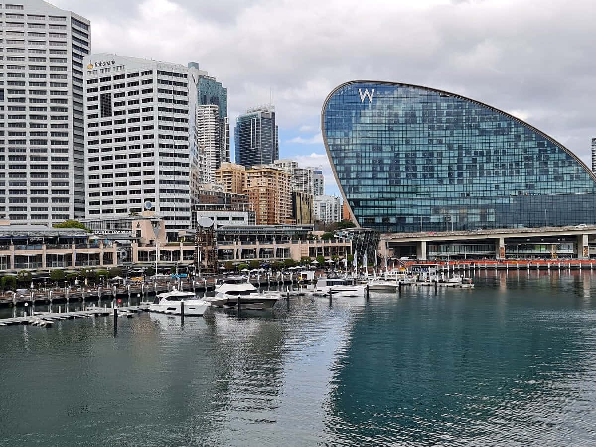 Darling Harbor Sydney Waterfront Wallpaper