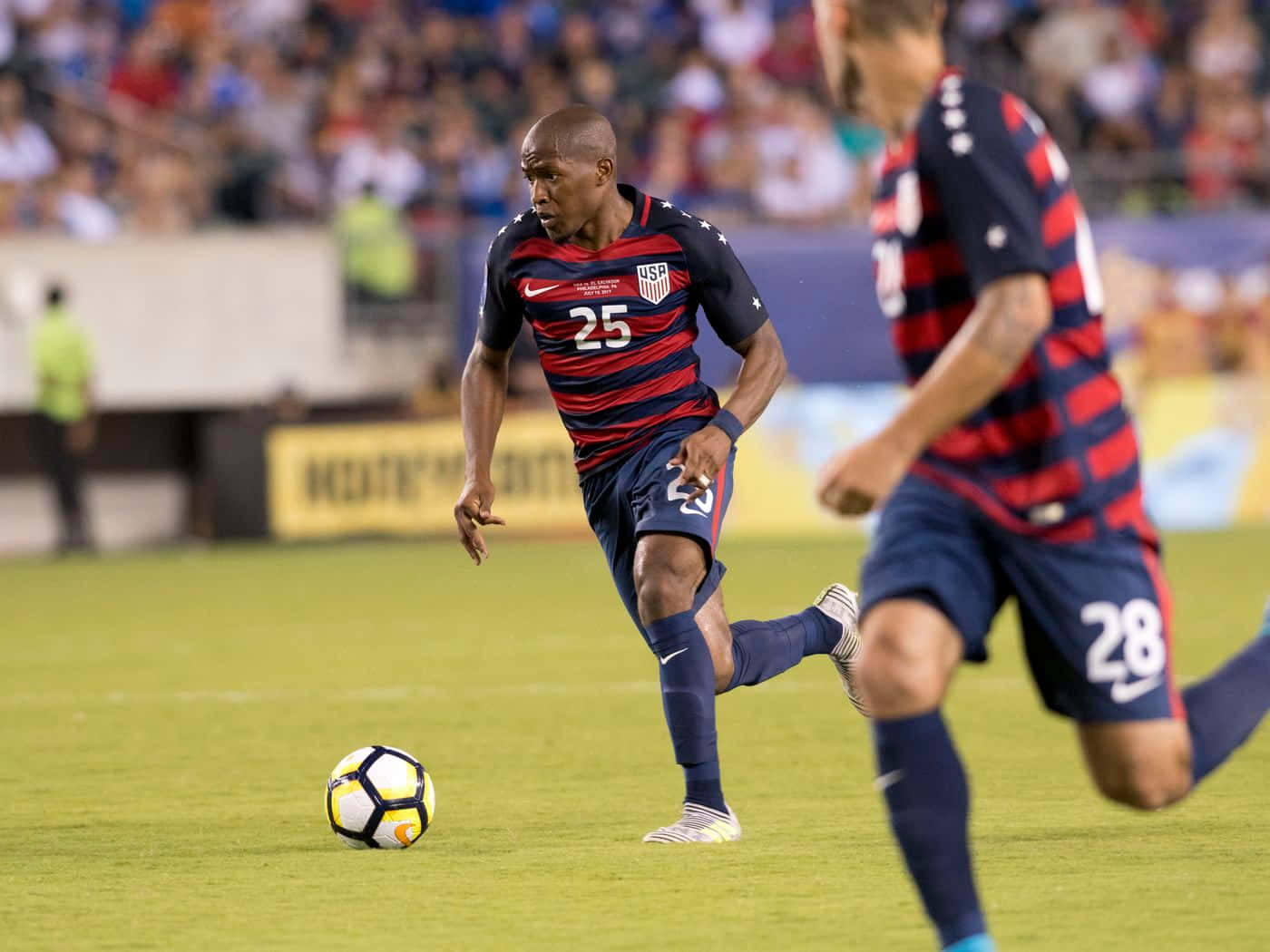 Darlington Nagbe In Action During A Concacaf Match Wallpaper