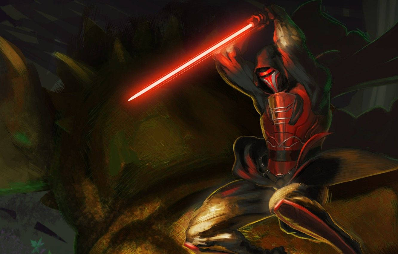 Darth Revan Unleashing His Fury Wallpaper