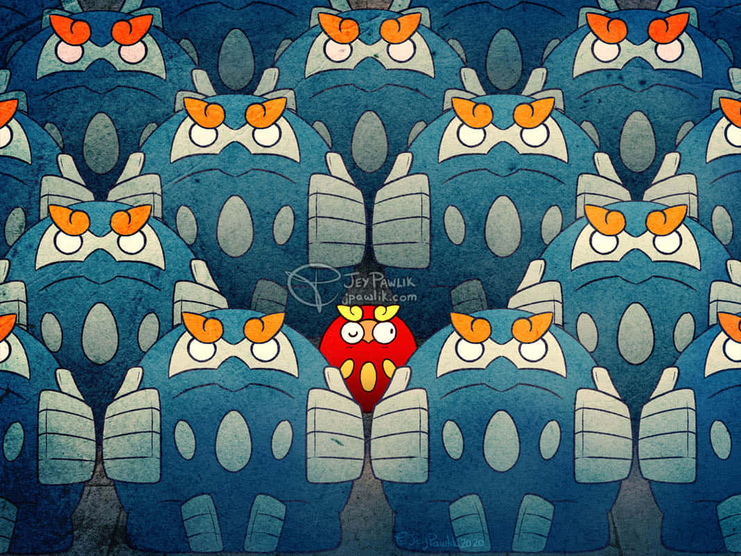 Darumaka Amidst Cofagrigus Pattern Wallpaper