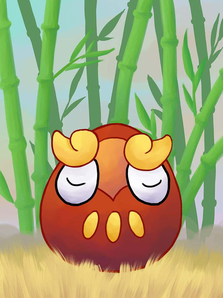 Darumaka Pokemonin Bamboo Forest Wallpaper