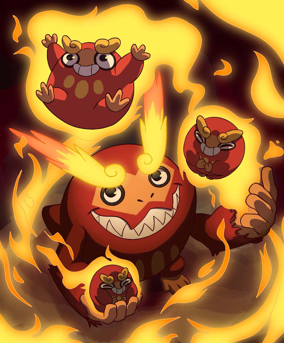 Darumakaand Darmanitan Fire Dance Wallpaper