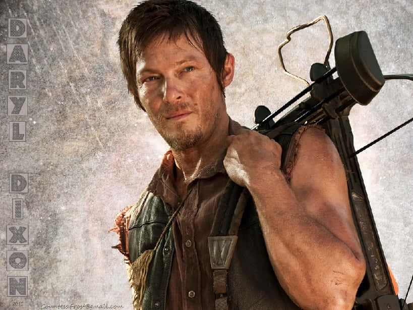 Daryl Dixonwith Crossbow Wallpaper