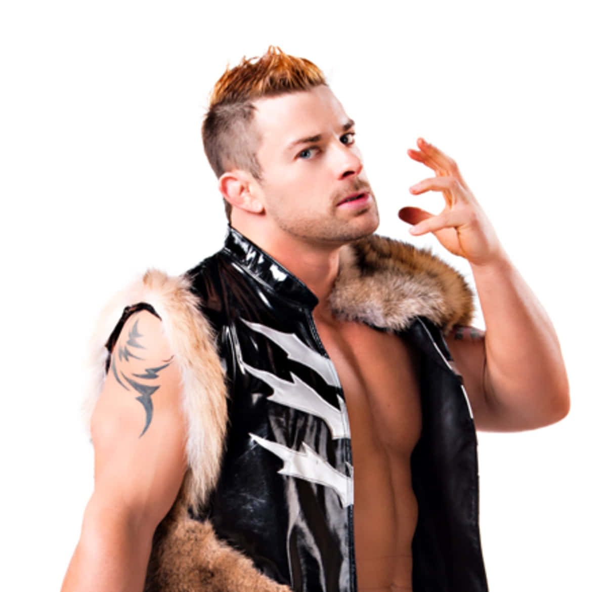 Davey Richards Striking A Pose In His Signature Wolves Outfit Wallpaper