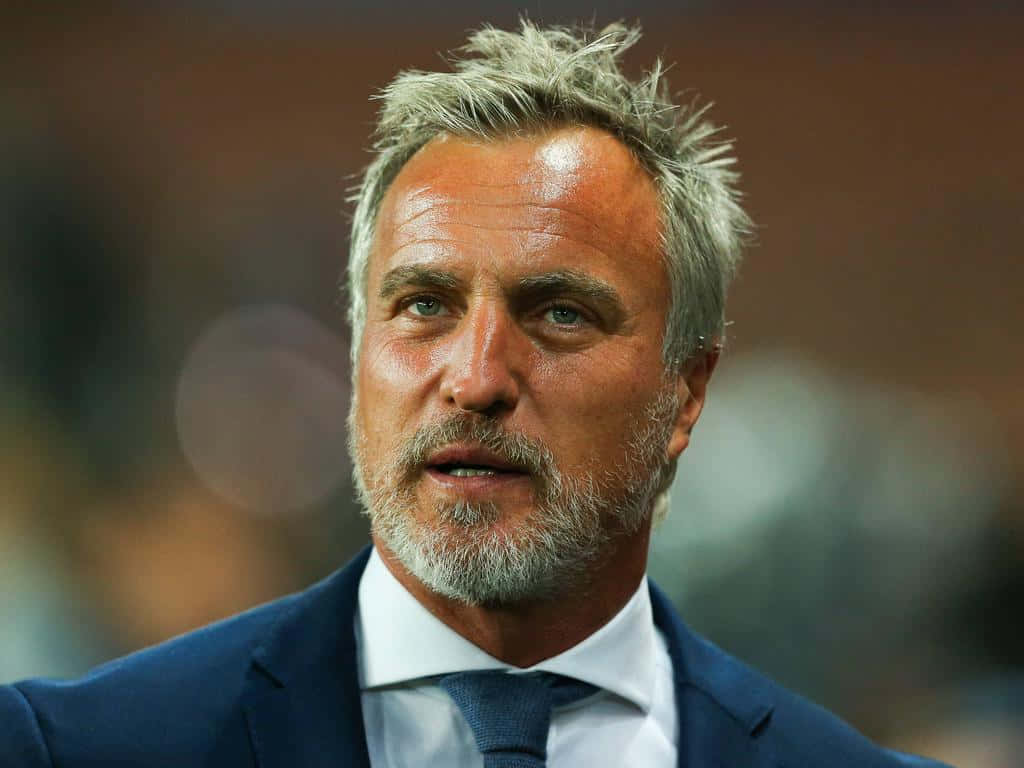 David Ginola Formal Suit Close Up Photography Wallpaper