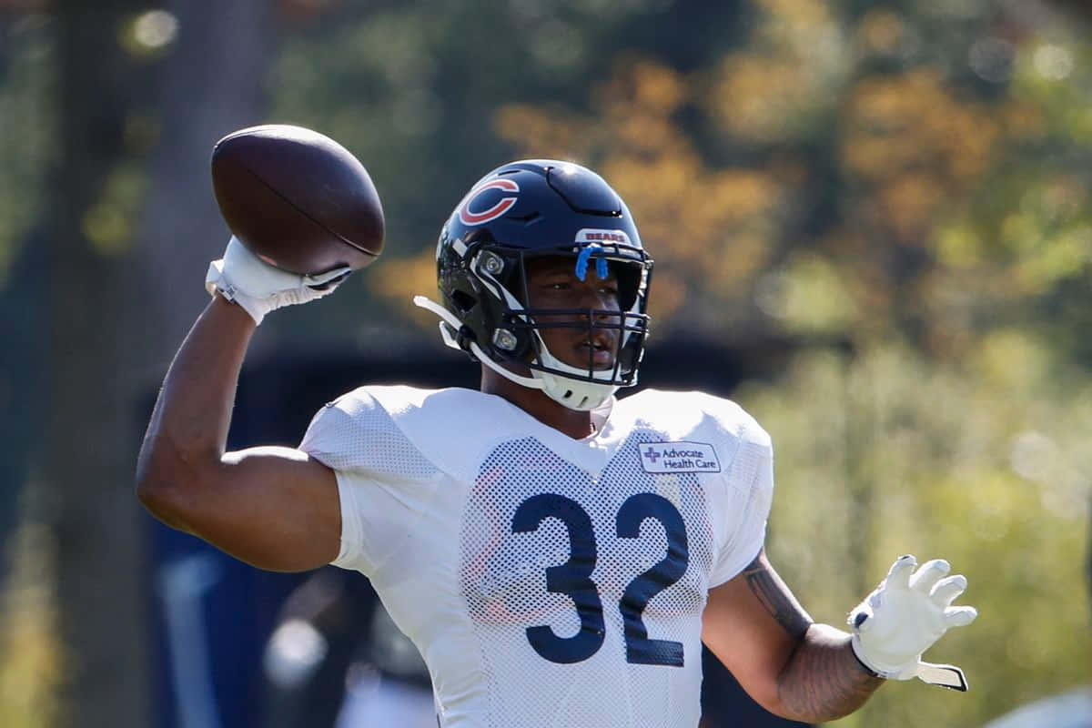 David Montgomery Chicago Bears Training Wallpaper