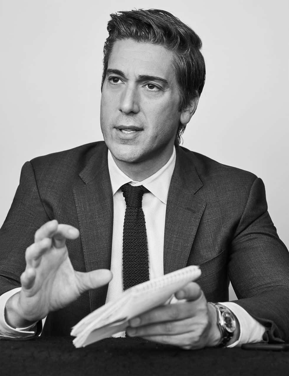 David Muir In Black And White Wallpaper