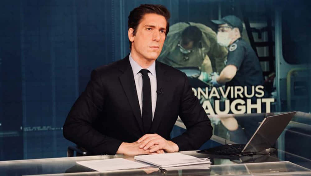 David Muir Reporting About Coronavirus Wallpaper