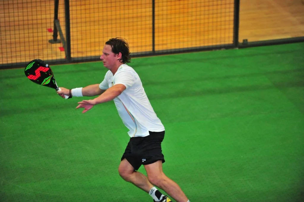 David Nalbandian In Action On Padel Court Wallpaper