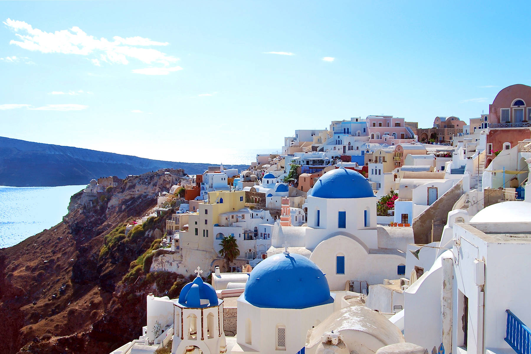 Daylight In Santorini Wallpaper