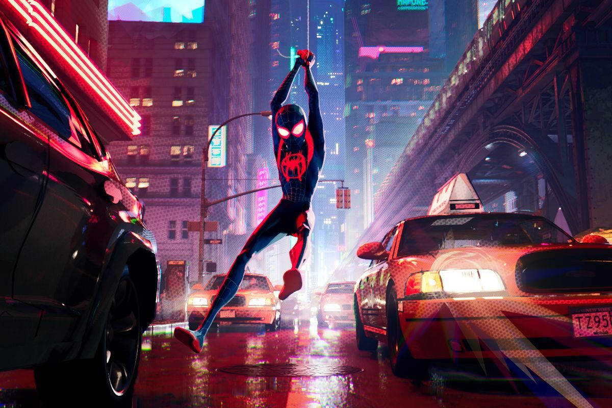 Dazzling Spider Man Into The Spider Verse Wallpaper