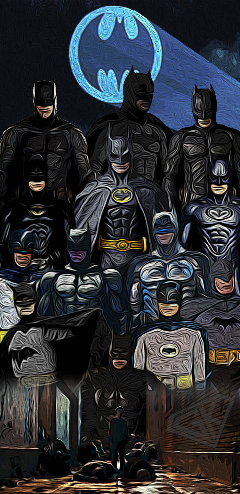 Dc Superhero Batman Swirl Art Wallpaper