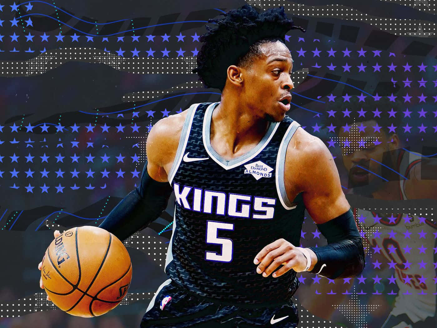 De'aaron Fox Graphic Art Wallpaper