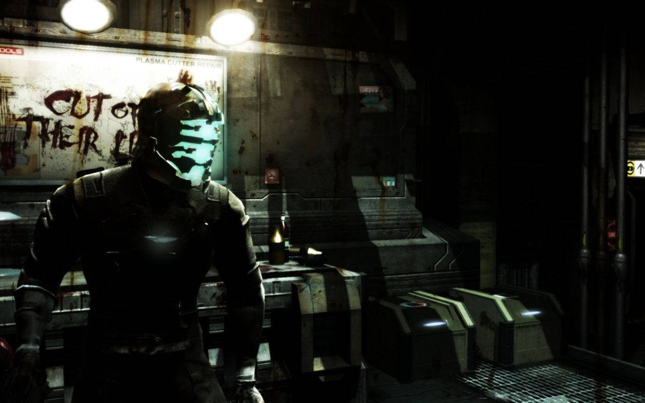 Dead Space Isaac In Abandoned Rig Wallpaper