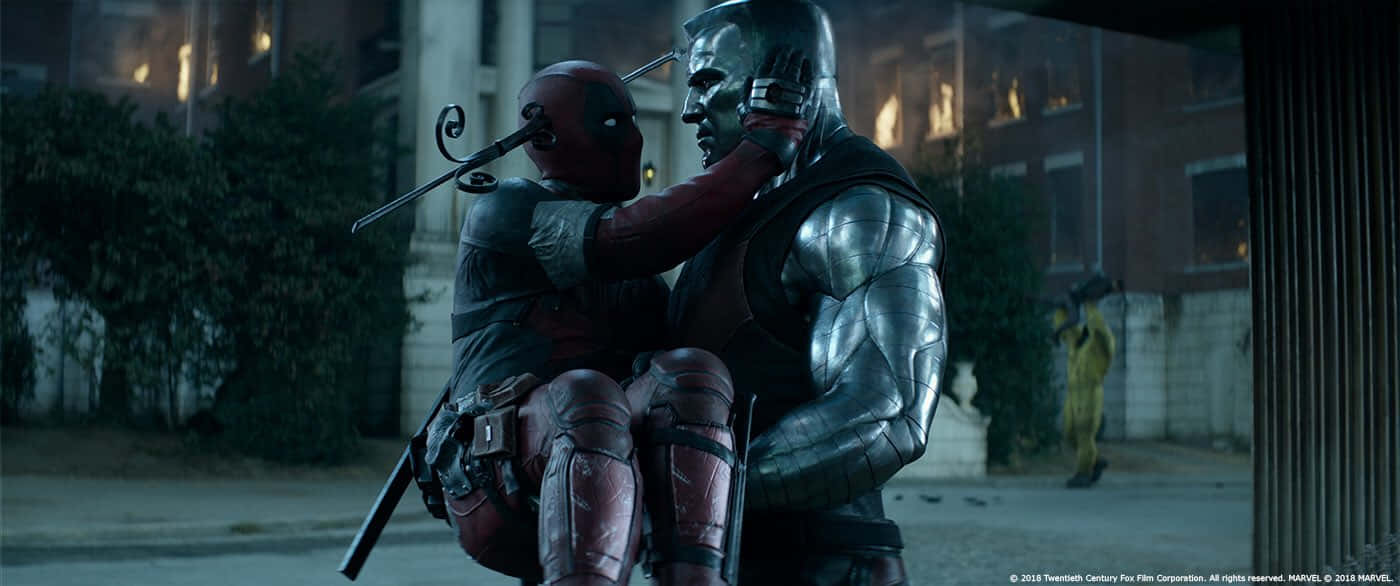 Deadpool And Colossus In Action Wallpaper