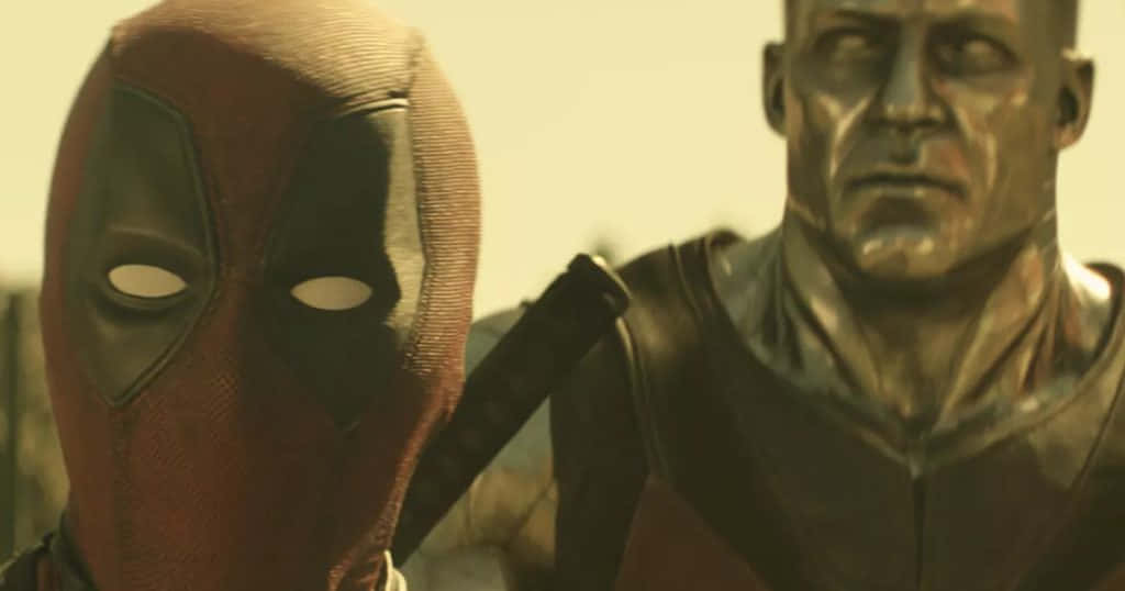 Deadpool And Colossus In Action Wallpaper