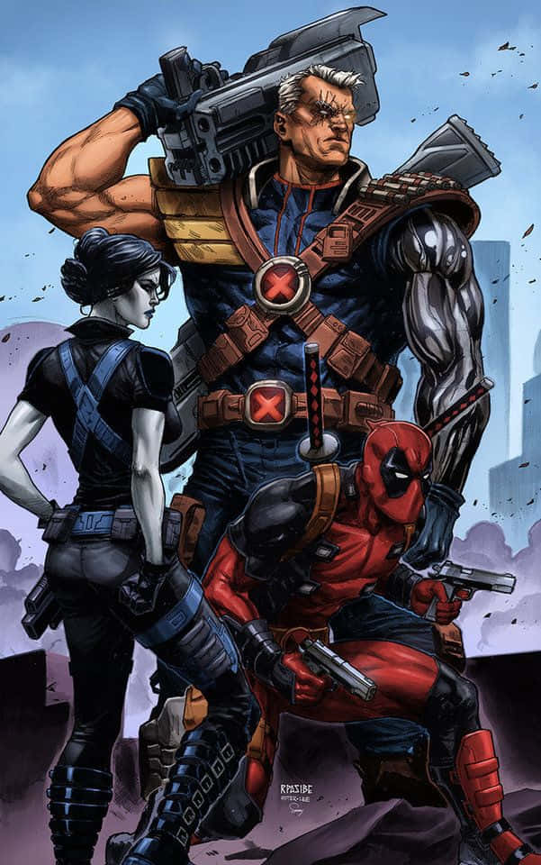 Deadpool And Domino Dynamic Duo Wallpaper