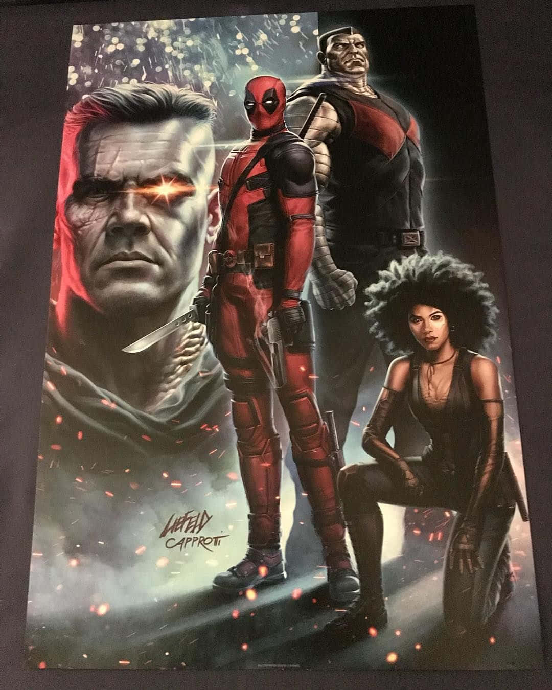 Deadpool And Domino In Action Wallpaper