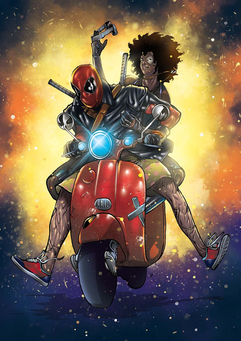 Deadpool And Domino: Unstoppable Dynamic Duo Wallpaper