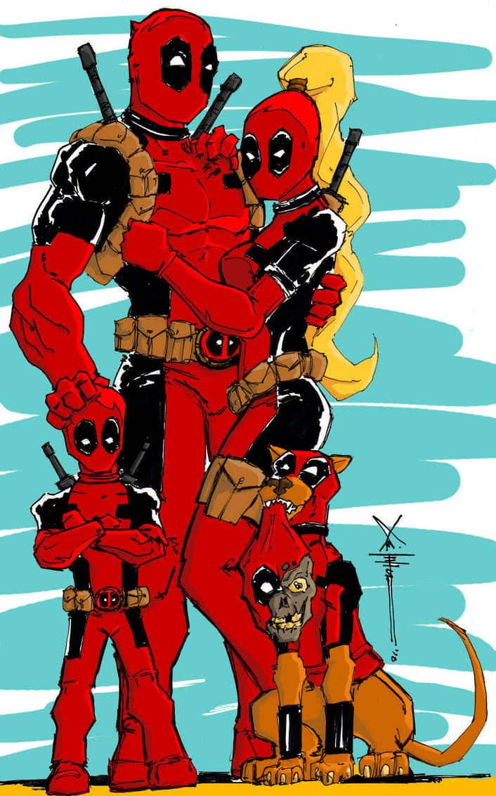 Deadpool And Lady Deadpool - Unstoppable Duo Wallpaper