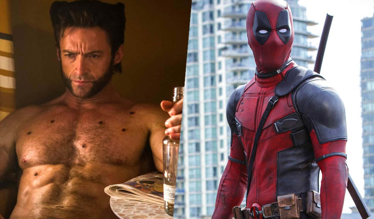 Deadpool And Wolverine In An Epic Face-off Wallpaper