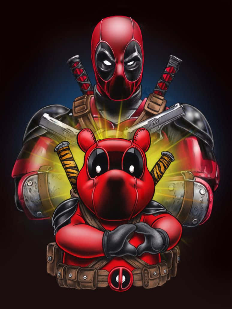 Deadpool In Action - Animated Marvel Superhero Wallpaper