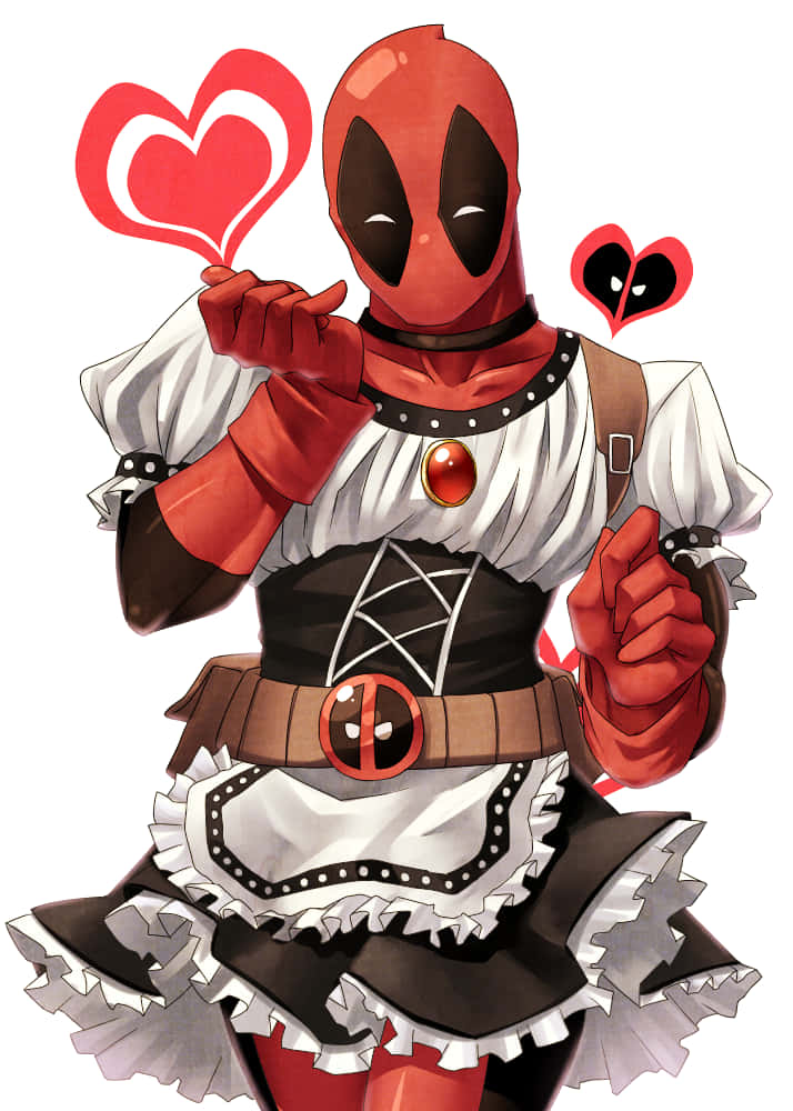 Deadpool's Whimsical Adventure Wallpaper