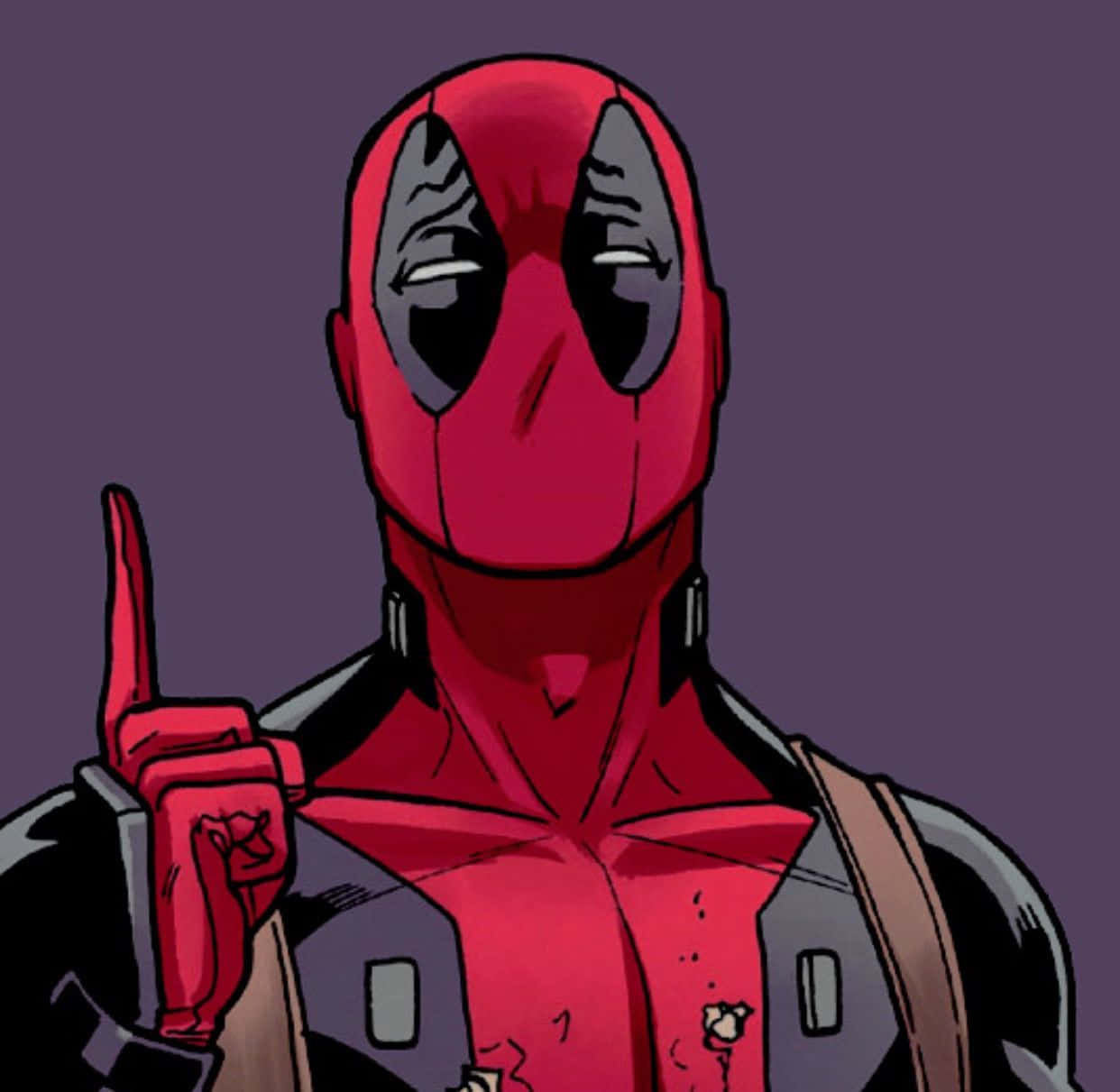 Deadpool Strikes A Pose In A Dynamic Cartoon Style Wallpaper