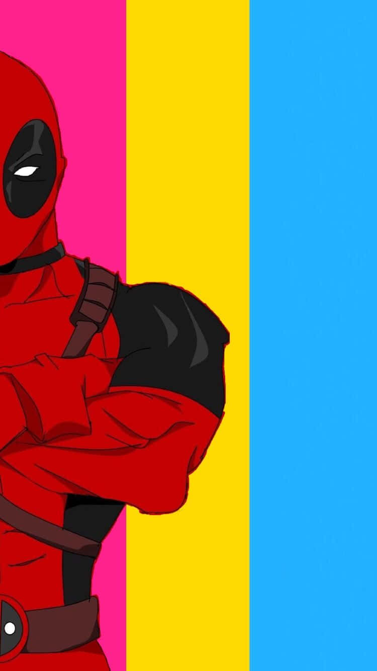 Deadpool With Pan Flag Digital Art Wallpaper