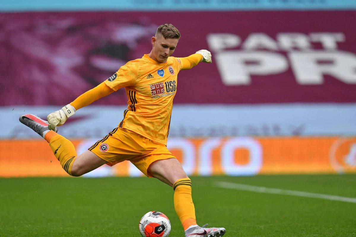 Dean Henderson Kicking Football Wallpaper