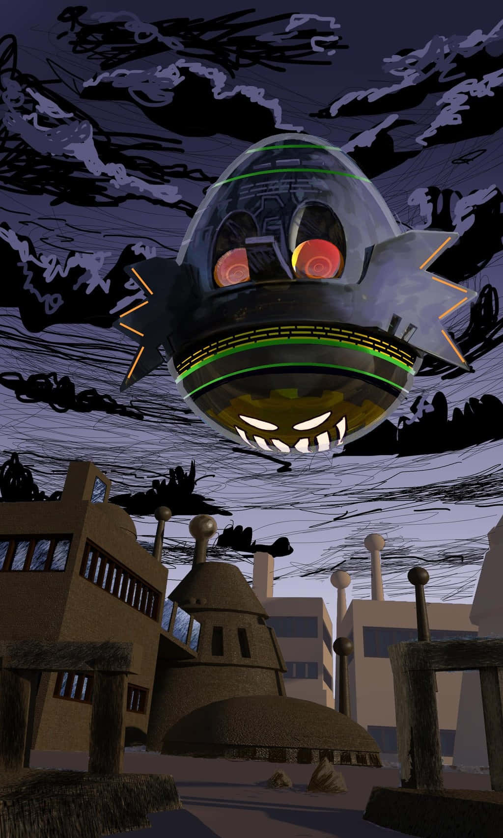 Death Egg Looming Over The Sky Wallpaper