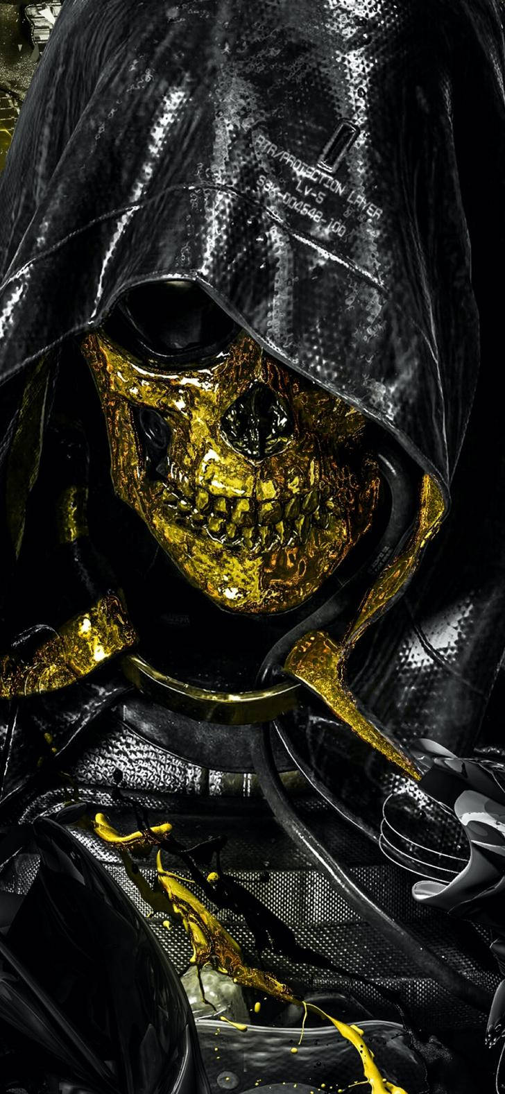 Death Stranding Higgs Creepy Mask Iphone Wallpaper